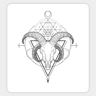 Jacobs Goat Skull Tattoo Design Sticker